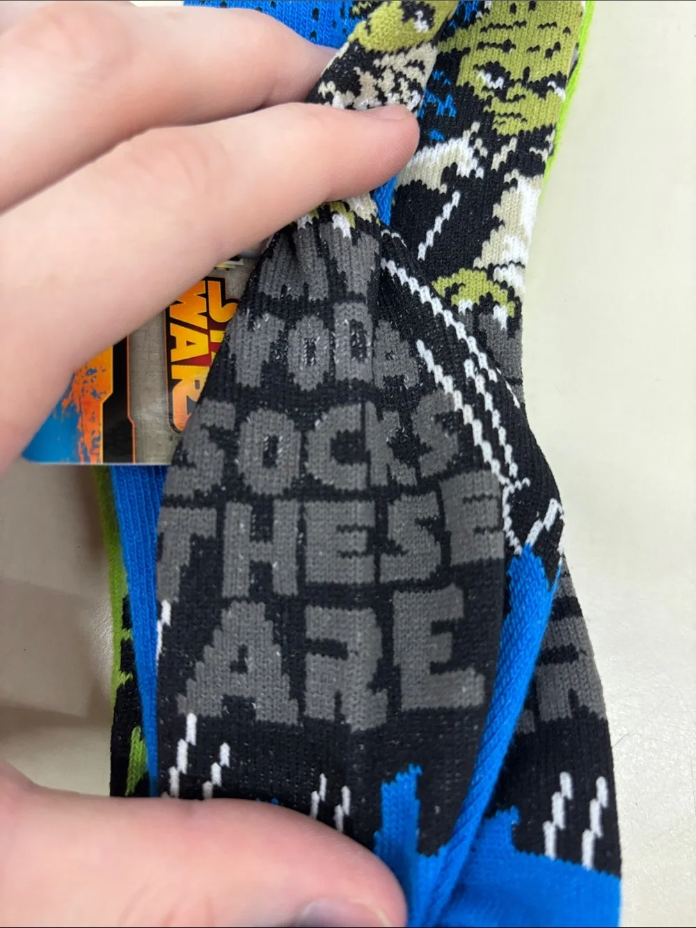 Star Wars Socks - Bright Blue & Lime